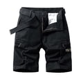 thumbnail image 1 of pstuiky Pantalones cortos para hombre, Pantalones cortos cargo de talla grande para hombre, con múltiples bolsillos, holgados, para playa y verano Pantalones cortos de entrenamiento, 1 of 4