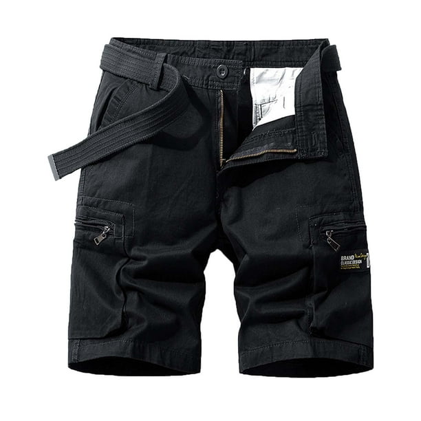 pstuiky Pantalones cortos para hombre, Pantalones cortos cargo de talla grande para hombre, con múltiples bolsillos, holgados, para playa y verano Pantalones cortos de entrenamiento