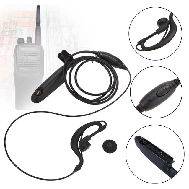 Auricular Auricular PTT VOX MIC para Motorola HT750 HT1250 GP328 GP329 340 380 Universal Accesorios Electrónicos