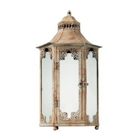 Sterling Industries Vintage Lantern in Distressed Cream