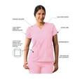 thumbnail image 3 of Adar Addition Scrubs For Women - Modern V-Neck Scrub Top, 3 of 7