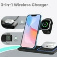 thumbnail image 3 of 3-in-1 Wireless Charger: Fast Charge for iPhone/Apple Watch/AirPods – Foldable,Black, 3 of 6