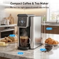 thumbnail image 4 of SIFENE 3 in 1 Single Serve Coffee Maker: Coffee Machine Compatible with K Cup Capsules & Grounds, Instant Coffee Pot, Tea Maker Brewer with Digital Dispaly, 120V 1150W, Black, 4 of 8