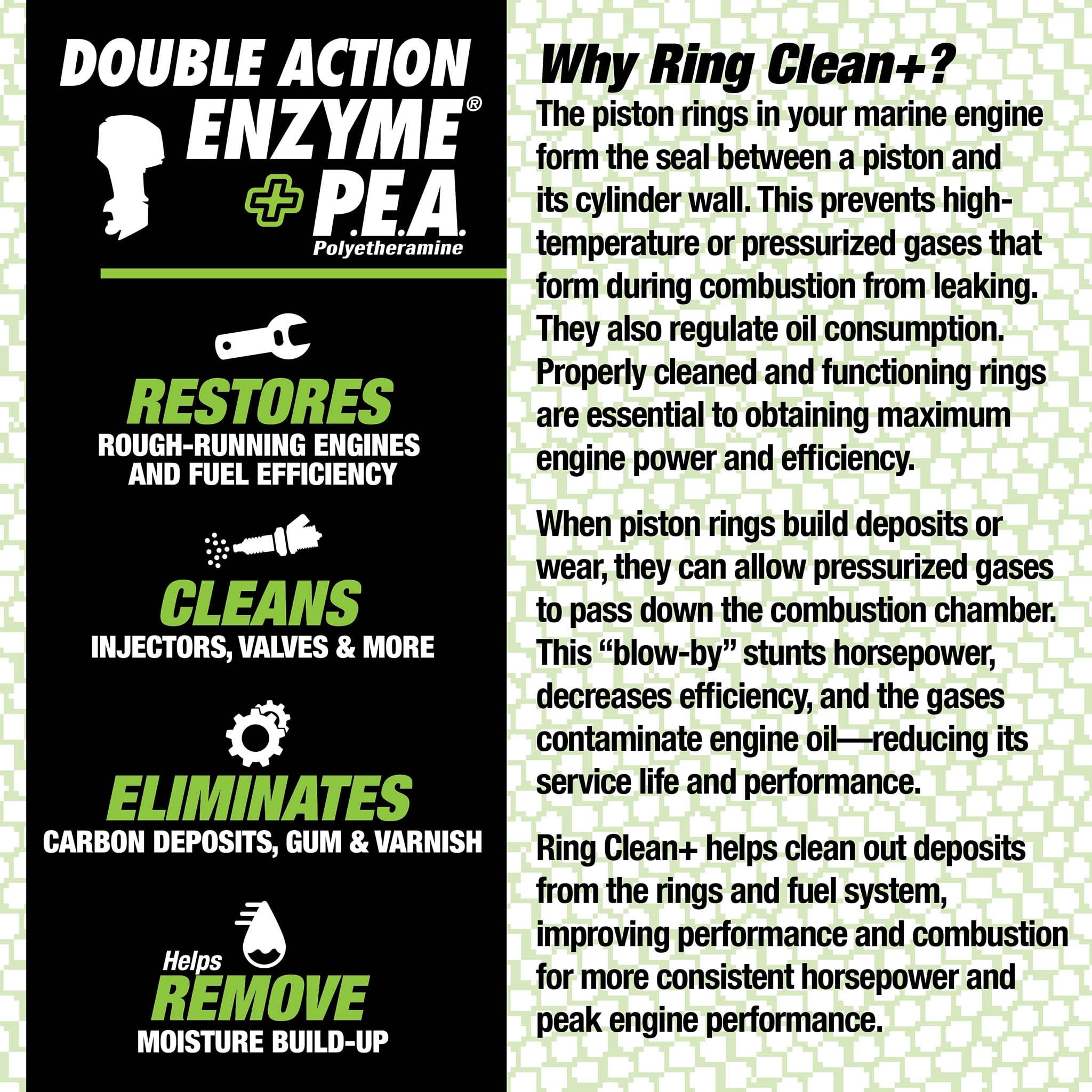 (3 pack) Star brite Star Tron Ring Clean+ Marine Engine Treatment