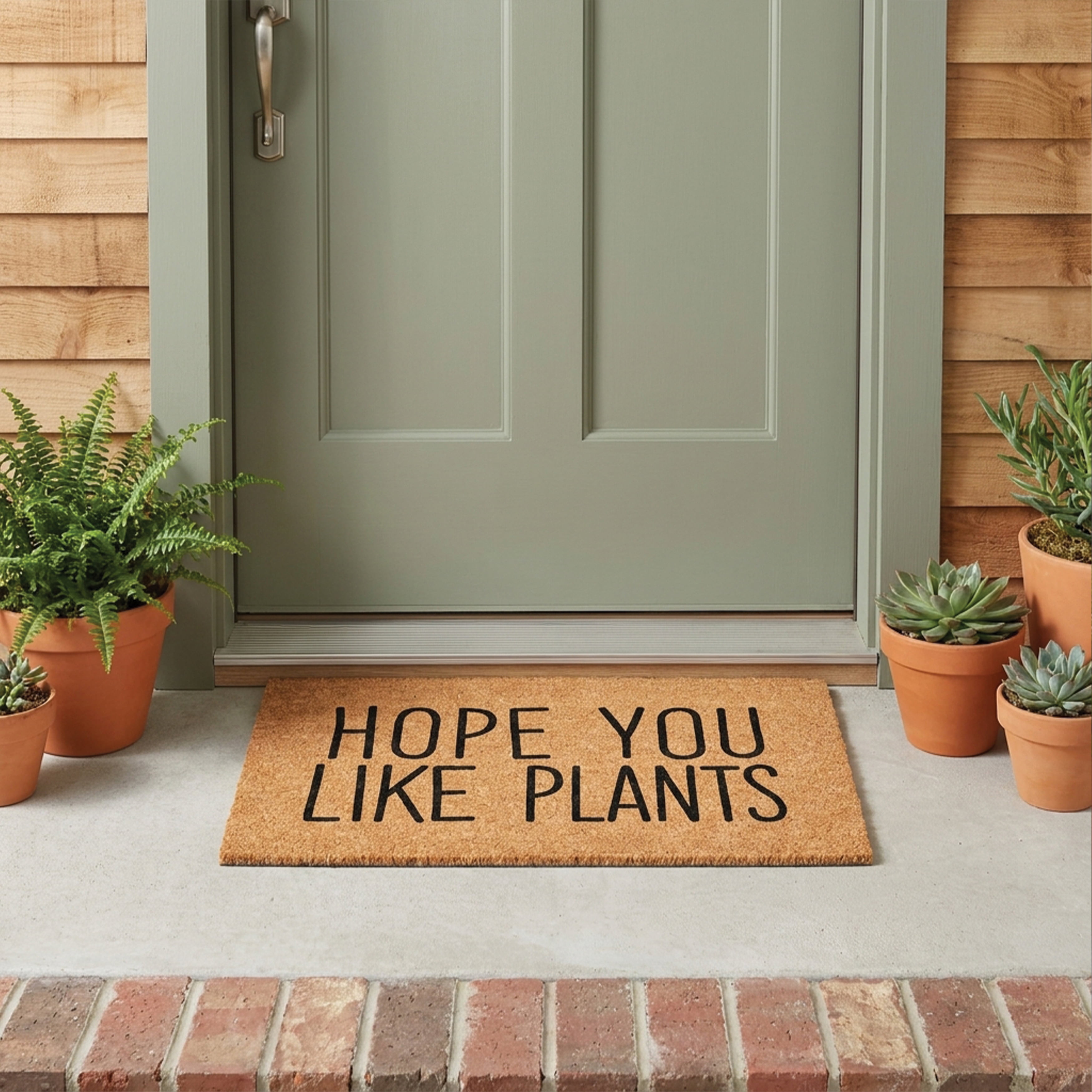 Hope you Like Plants Non Slip Vinyl Backing, Front Door Mat, Entryway Door Mat, 24"x36"