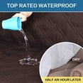 thumbnail image 3 of SHANNA Waterproof Recliner Sofa Cover Couch Covers, 1-Piece Washable Reclining Sofa Cover Furniture Protector for Kids, Dogs, Pets, Brown, Oversized Armchair Recliner Cover, 3 of 11