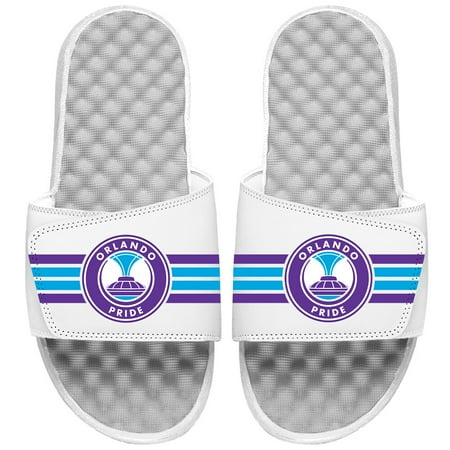 

Men s ISlide White Orlando Pride Stripes Slide Sandals