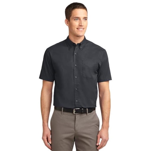 Port Authority ® Short Sleeve Easy Care Shirt. S508 L Classic Navy/ Light Stone