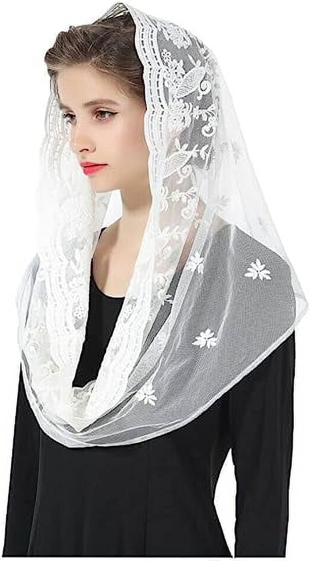 Velo Di Pizzo Nero Infinity - Stile Spagnolo Vintage Per Chiesa E Nozze