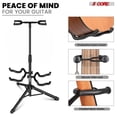 thumbnail image 2 of Guitar Stand Adjustable Double Guitars Stands Floor w Neck Holder Universal Supports for Acoustic Electric Classic Bass Instrument Folding Portable Black - GSH 2N1, 2 of 10