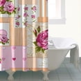 thumbnail image 4 of Pioneer Flower Floral Print Pattern Shower Curtain 72"x72" ,Bathroom Decorative Shower Curtains Set with 12 Hooks,Modern Waterproof Washable Shower Curtain, 4 of 6