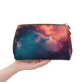 thumbnail image 4 of Naloa Cosmic Paint Swirl Leather Makeup Bag for Purse Travel, Portable Small Cosmetic Organizer for Women and Girls, Make up Bag with Zipper, 4 of 8