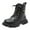 Black, variant on Glisme Girls Boots Fashion Flat Boots Comfortable Soft Sole Leather Boots Cozy Black Boots Size 4-4.5 Years