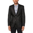 thumbnail image 1 of Tallia Mens Geometric Two Button Blazer Jacket, Black, 38 Short, 1 of 1