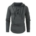 thumbnail image 2 of Yuncity Hoodie For Men Autumn Casual Solid Lace Up Hooded Long Sleeve Sweater Sweatshirts Tops Men's Hoodies Xl, 2 of 7