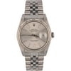 Pre-Owned Mens Stainless Steel Datejust Silver Stick, 18kt White Gold Fluted Bezel, Stainless Steel Jubilee Band, 36mm