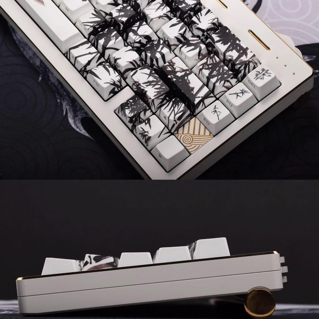 130Key Keycaps Side Print Light Transmitting Keycap Set With Fighting Theme For Unique Mechanical Keyboards