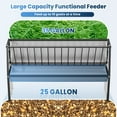 thumbnail image 3 of 60" L x 16" W x 31.5" H Pasture Feeder, Galvanized Steel Livestock Goat Feeder, 60 Gallon Goat Hay Feeder for Horses, Deer, Calves, Ranches, Farms, 3 of 7