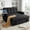Black, variant on 54" Sleeper Sofa Bed, Convertible Pull Out Couch Futon with Side Table, USB Ports, Cup Holder, Adjustable Backrest, Velvet Sofa Bed for Living Room Apartment, Black