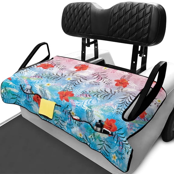 Uourmeti Golf Cart Seat Cover, Compatible with Club Car Golf Cart, Suitable for Club Cars Comfortable, Tropical Floral Print