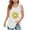 White, variant on Girls Summer Floral Tank Tops Curved Hem Sleeveless Square Neck T-Shirts Polka Dot Graphic Tees Loose Fit Shirt White, 5-6 Years