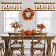 thumbnail image 5 of Fall Gnome Pumpkin Valances for Windows, 54 x 18in, Thanksgiving Sunflower Orange Plaid Rod Pocket Kitchen Valance Curtain Light Filtering Window Treatments for Living Room Bedroom, 1 Panel, 5 of 7