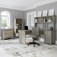 thumbnail image 3 of Bush Furniture Salinas 60" L Shaped Desk with Storage, Driftwood Gray, 3 of 7