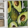 thumbnail image 6 of ARISTURING Avocado Leaves Shower Curtain Polyester Fiber Bathroom Decoration 69x72, 6 of 7