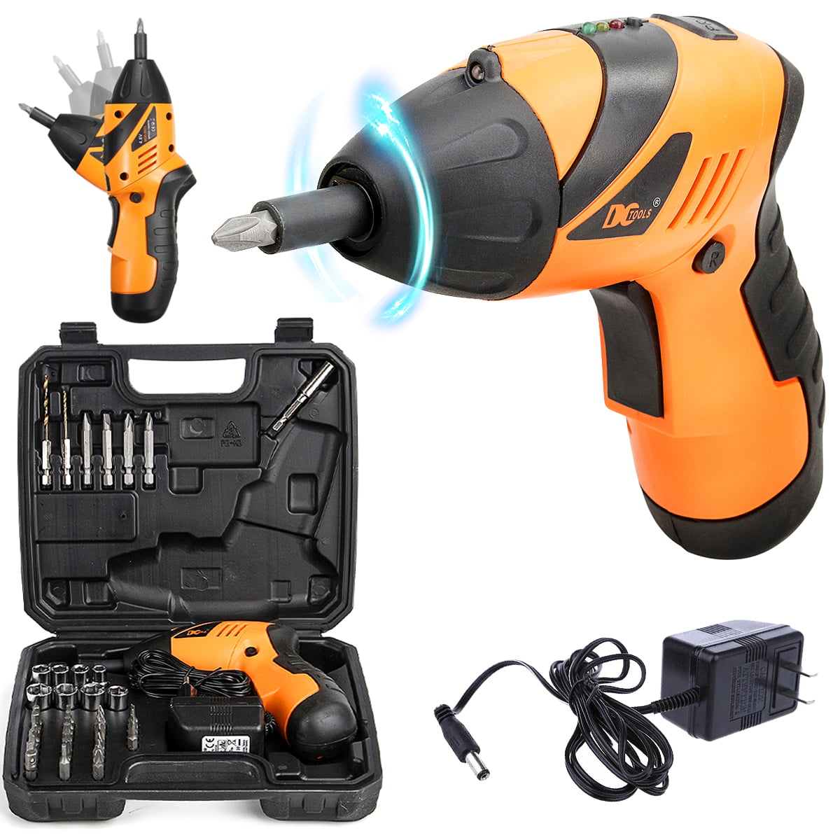 45 in 1 Rechargeable Wireless Cordless Electric Screwdriver Drill Kit Power Tool 