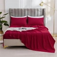 thumbnail image 4 of Sentmoon Fitted Sheet Bed Sheet Bed Sheet Set 3 Piece Solid Color Brushed Microfiber Core Bedding Set Soft Breathable Deep Pocket Fitted Sheet Flat Sheet Pillowcase Set for Guest Room, 4 of 8