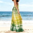 thumbnail image 4 of Tnhcen Women's Summer Chiffon Wide Leg Beach Pants UV Protection Lightweight Tie Dye Print Casual Loose Beach Cover Up 100% Polyester Beach Pants S-2XL, 4 of 7