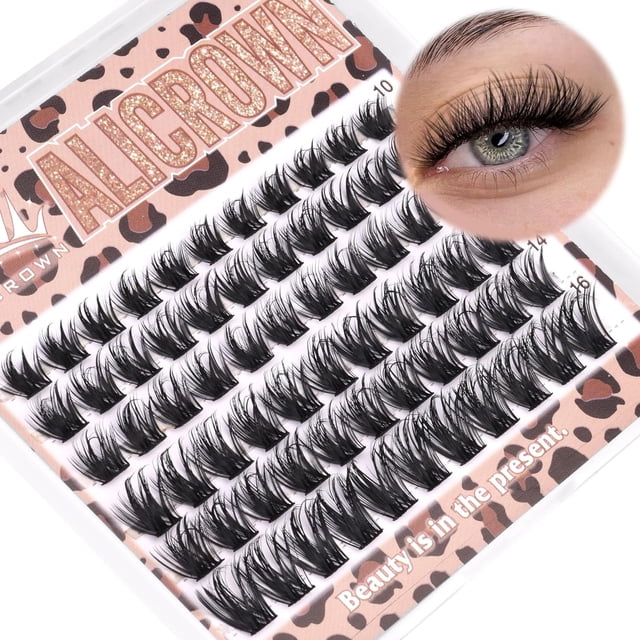 ORUYROP Lash Clusters 66Pcs Eyelash Extension Natural Wispy DIY Lash Extension Asian Eyelash Clusters 10-16MM Fluffy Eyelashes Extensions ALICROWN