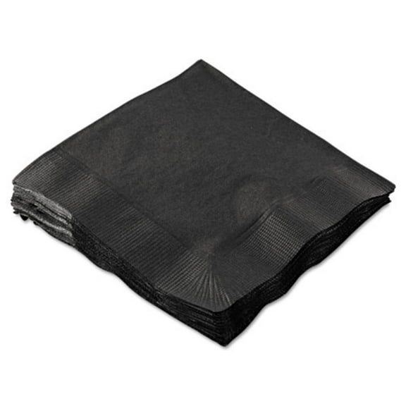 Hoffmaster 2-Ply Cocktail Napkins, Black, 1000 count