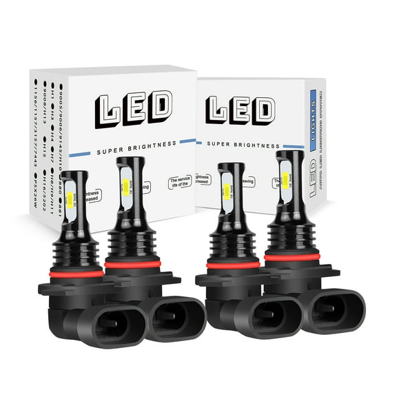 IHNZCB LED Headlight Bulbs Combo Kit 9005/HB3 High Low Beam 6500K White Super Bright 4x