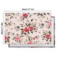 thumbnail image 4 of Peony Bloom Table Mats Set of 6, Wrinkle Free Heat Resistant Flax Material with Botanical Bee and Butterfly Design, Ideal for Rustic Country Spring Dining Decor, 4 of 4
