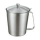 thumbnail image 1 of Taza medidora de acero inoxidable con tapa, jarra graduada para café con leche, recipiente para leche espresso (1000 ml), 1 of 7