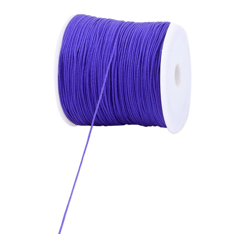 Nylon DIY Craft Braided Chinese Knot Bracelet Cord String Rope Purple 110  Yards