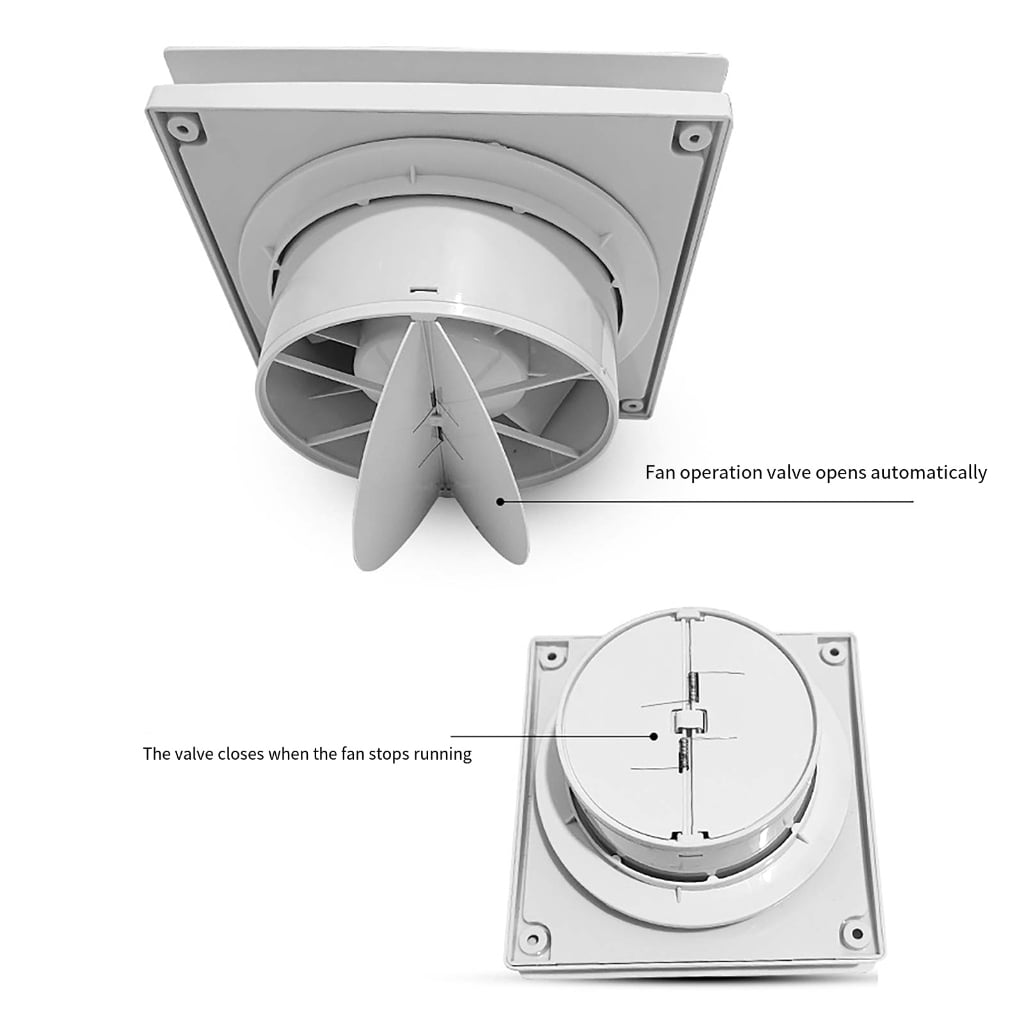 Low Noise Ventilation Fan Bathroom Exhaust Fan Kitchen Air Extractor Duct Fan for Window Wall Ceiling Mount Easy Use