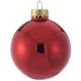 thumbnail image 1 of Boules en Verre Rouge Brillant 65mm, Ensemble de 6 Pcs, 1 of 1