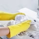 thumbnail image 4 of Guantes de goma para limpieza, amarillos, 3 pares, para limpieza doméstica, cocina, lavado de platos, 4 of 8