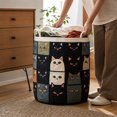 thumbnail image 4 of Quilted Laundry Basket, Large Fabric Storage Hampers, Collapsibles Fabric Organizer Basket with Handles for Bedroom, Nursery, Dormitory, 4 of 7