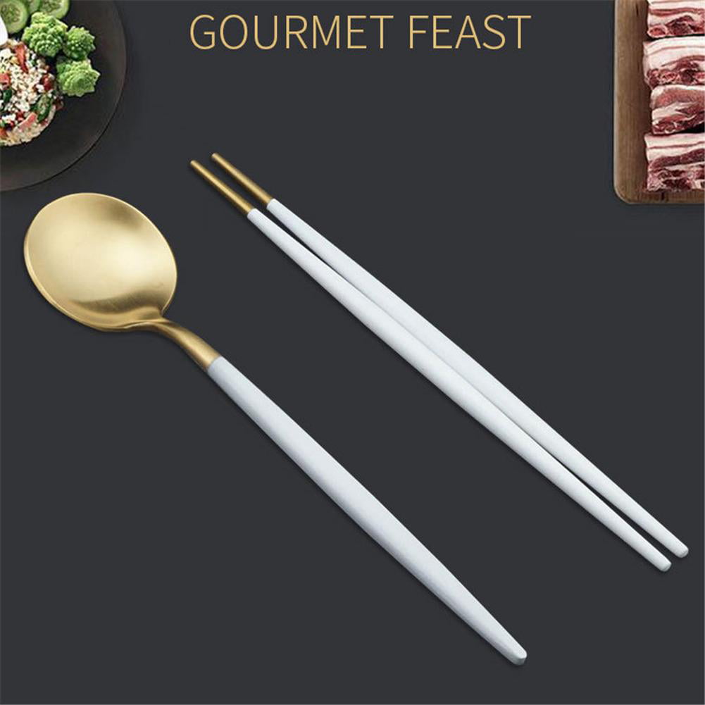 Korean Stainless Steel Chopsticks Spoon-Set Cutlery Boxed Tableware No Box 
