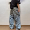 thumbnail image 3 of Mrmall Mens Baggy Jeans Casual Loose Fit Wide Leg Vintage Hip Hop Relaxed Fit Denim Jeans Streetwear, 3 of 6