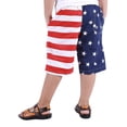 thumbnail image 6 of Boys' American Flag Swim Trunk, Little Kids 4th of July Swimsuit for Boys, Quick Dry Beach Shorts Summer Boardshorts, 6 of 8