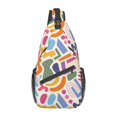 thumbnail image 2 of ZICANCN Sacs à Bandoulière pour Femmes Hommes, Motif Géométrique Abstrait Sacs à Dos Décontractés pour Randonnée, 2 of 6