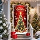thumbnail image 4 of Adornos navideños, regalos navideños, cortina navideña de 35 x 72 pulgadas, decoración navideña para puerta y pared, festival, fiesta, poliéster., 4 of 6