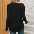 thumbnail image 4 of Womens Long Sleeve Shirts Square Neck Pleated Business Blouses Casual Loose Lightweight Pullover Casual Fall Tops, 4 of 6