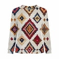 thumbnail image 4 of Miqool Western Vintage Print Sweatshirts for Women Long Sleeve Crewneck Casual Loose Pullover Sweatshirt Top, 4 of 4