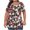 DB Hot Pink, variant on Up to 50% off Horkkom Plus Size Blouses for Women Pleated Casual Short Sleeve Round Neck Shirts Gradient Print Loose Summer Tops