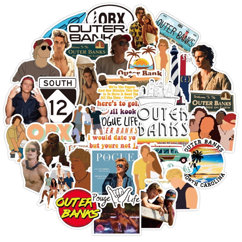 10/30/50/100PCS Classic TV Series Outer Banks Stickers Skateboard Laptop Motorcycle Phone Suitcase Waterproof Sticker Kids Toys